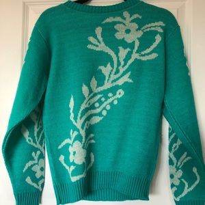 Turquoise sweater, very simple